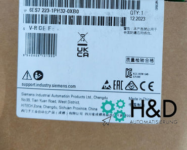 Siemens SIMATIC S7-1200 Module d'entrée/sortie numérique SM 1223 – 6ES7223-1PH32-0XB0, 8 entrées numériques, 8 sorties numériques, relais, 24V CC