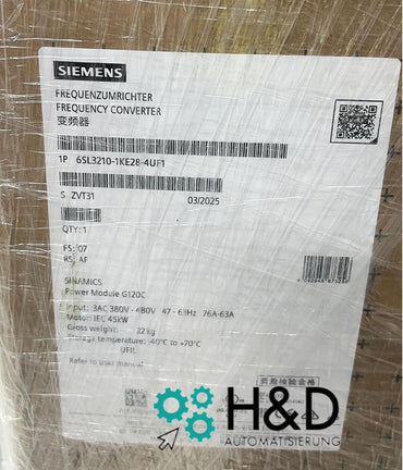 Siemens SINAMICS G120C 6SL3210-1KE28-4UF1 | Modulo di Potenza 45kW non filtrato con PROFINET e Safe Torque Off