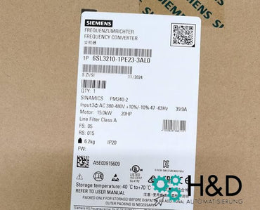 Siemens SINAMICS Power-Modul PM240-2 avec filtre de classe A intégré et découpeur de frein (6SL3210-1PE23-3AL0)