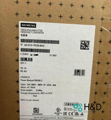6SL3210-1PE28-8AL0 SIEMENS SINAMICS G120 MODULO DI POTENZA PM240-2 Nuovo e Sigillato