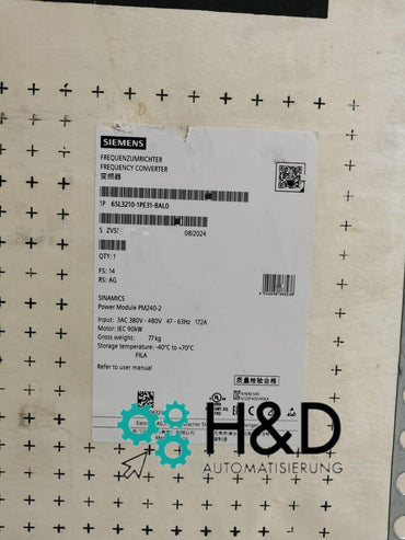 Siemens SINAMICS G120 PM240-2 6SL3210-1PE31-8AL0 | Power Module 75kW mit Brems-Chopper & Klasse-A-Filter