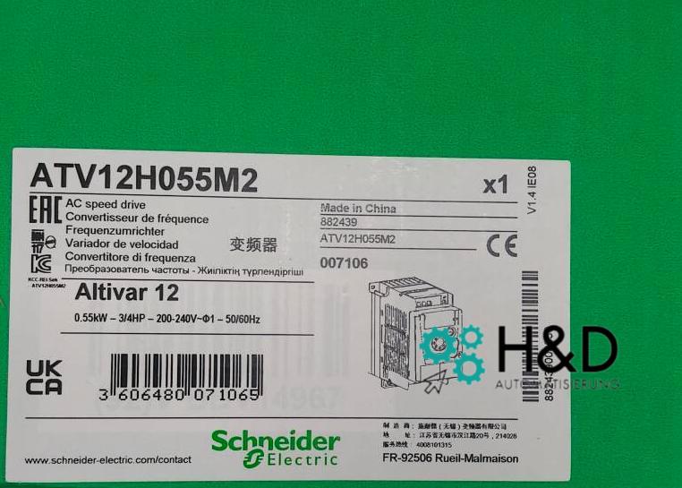 ATV12H055M2 Schneider Electric 1ф 200В 0,55кВт радиатор TB