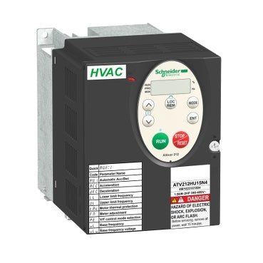 ATV212H075N4 Schneider Electric Частотный преобразователь ATV212, 0,75 кВт, 480 В, 3-фазный, ЭМС, IP21