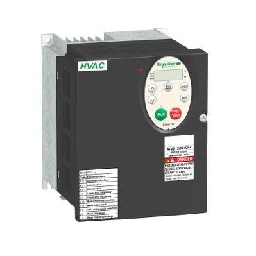 ATV212HU55N4 Schneider Electric Частотный преобразователь ATV212, 5,5 кВт, 480 В, 3-фазный, ЭМС, IP21