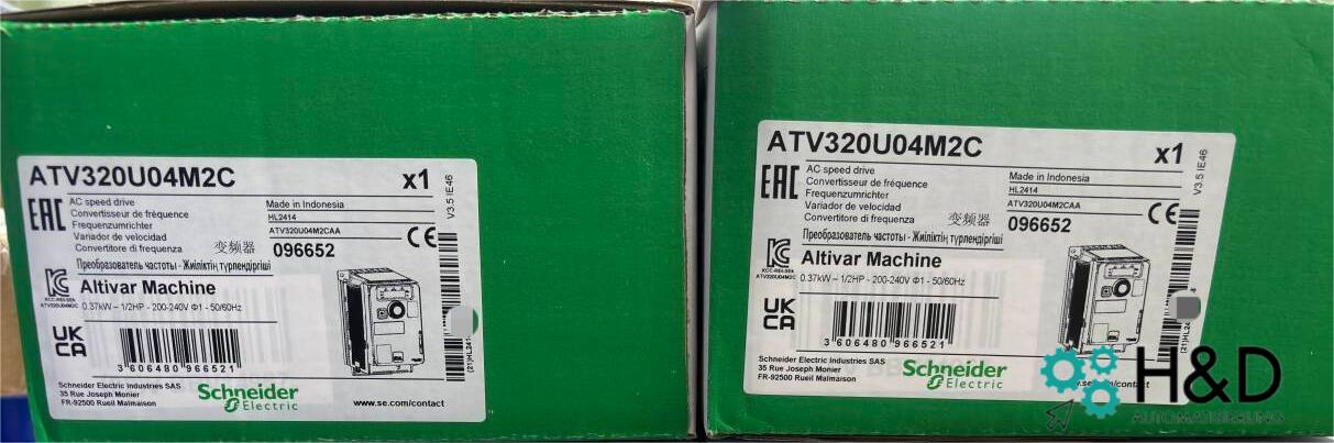 Частотный преобразователь ATV320, 0,37кВт, 200-240В, 1-фазный, Компактный