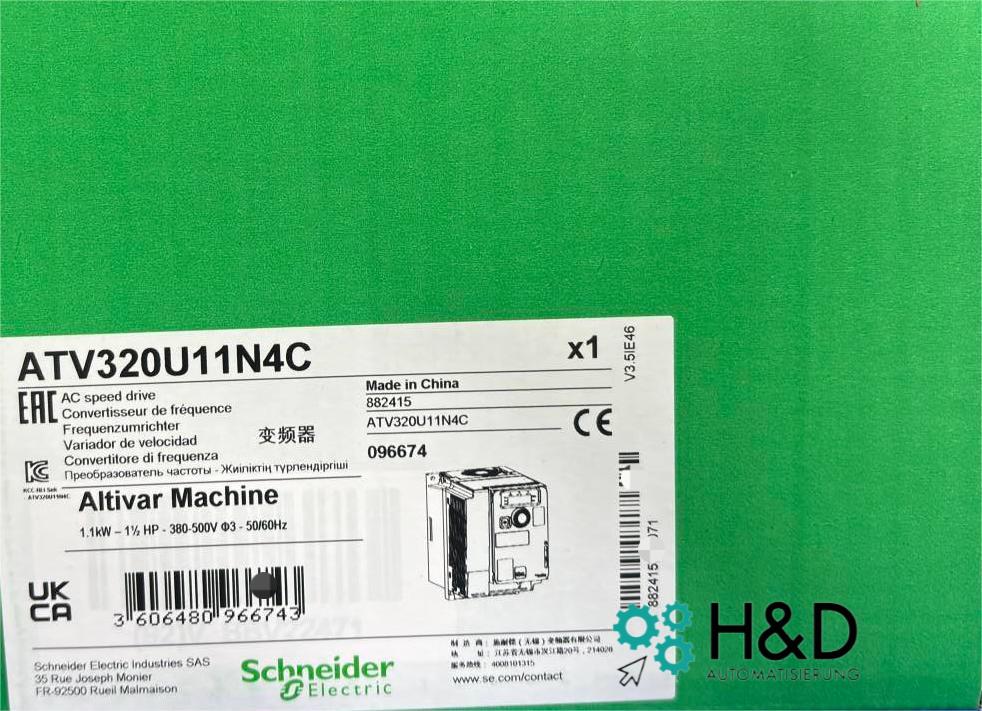 ATV320U11N4C Schneider Electric Преобразователь частоты ATV320, 1.1kW