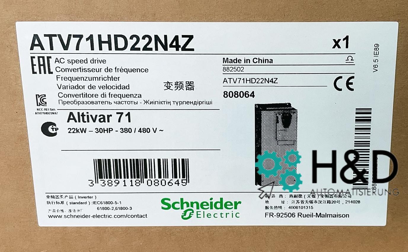 ATV71HD22N4 Schneider Electric Frequenzumrichter ATV71, 22kW 30HP, 480V, EMV-Filter