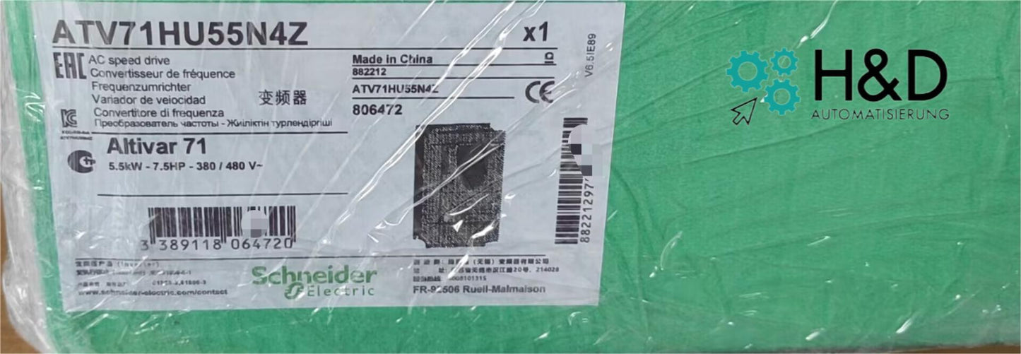 ATV71HU55N4 Schneider Electric Частотный преобразователь ATV71, 5,5 кВт 7,5 л.с., 480 В