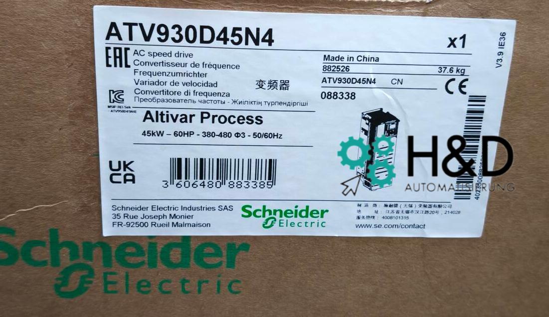 ATV930D45N4 Schneider Electric Inverter ATV930 45kW