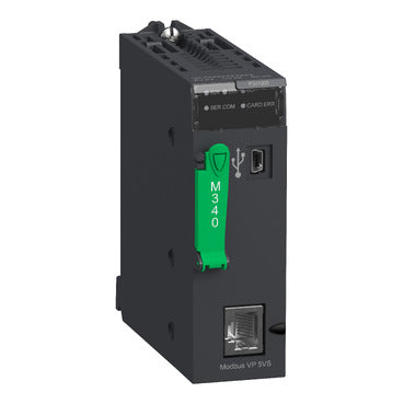 BMXP341000 Schneider Electric Modicon M340 Module CPU, max. 512 E/S numériques + 128 E/S analogiques, Modbus