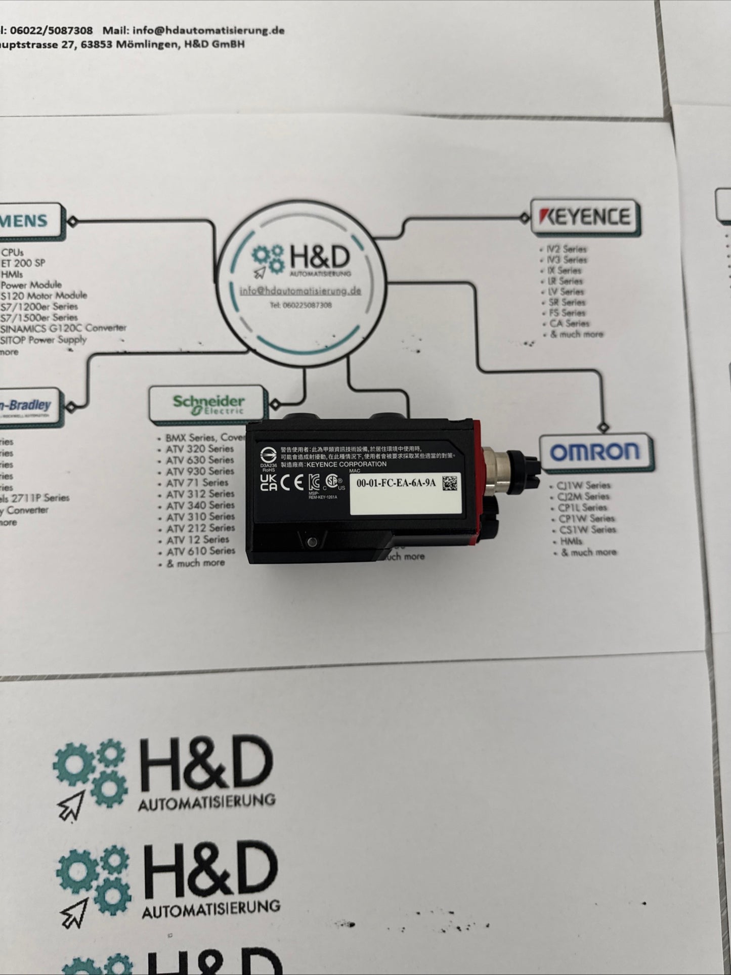 SR-1000 Keyence 1D- и 2D-сканер кодов с автофокусом