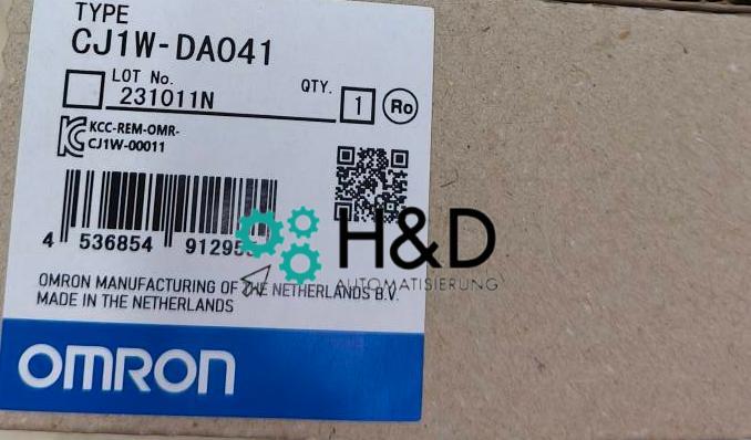Omron CJ1W‑DA041 Аналоговый выходной модуль – 4 канала, выход напряжения/тока, серия CJ1