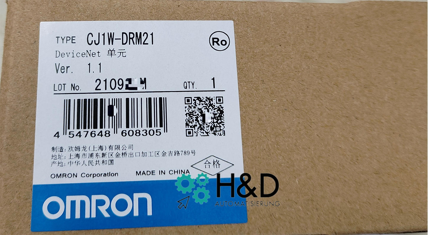 Omron CJ1W‑DRM21 CPU‑шина‑модуль – дифференциальный удалённый ввод/вывод, серия CJ1, новый
