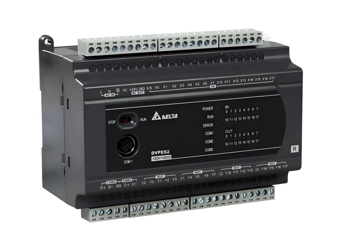 Automate Delta DVP32ES200T | Série DVP-ES, 100–240V, 10K mots, 16k étapes, 128 E/S