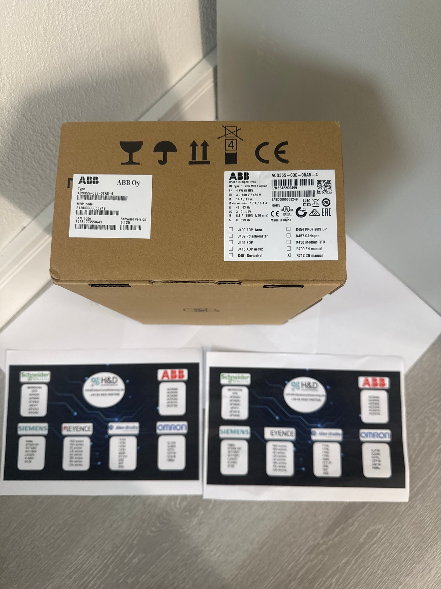 ABB ACS355-03E-08A8-4 Frequency Inverter 4.0 kW