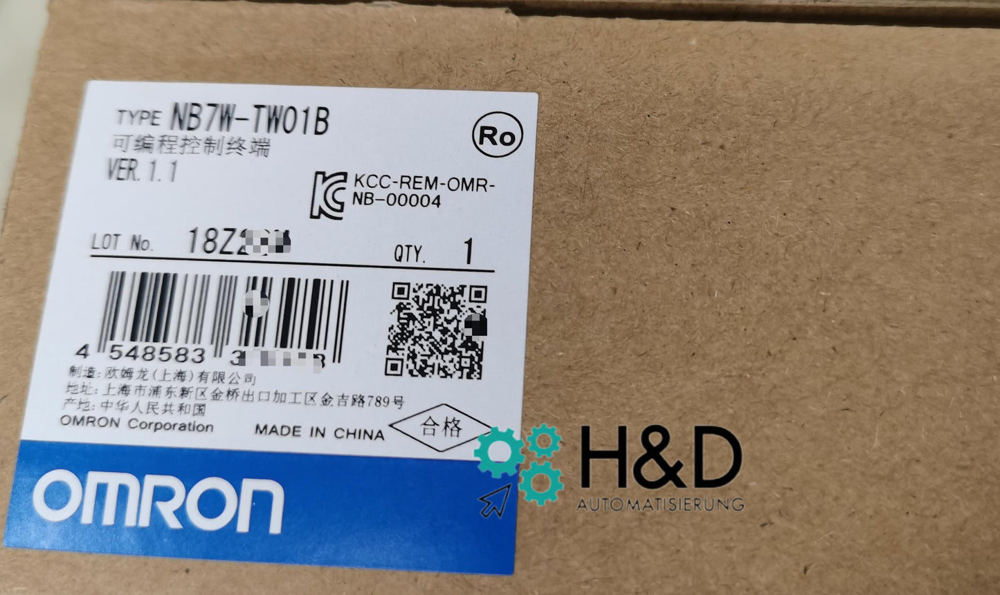 Сенсорный HMI Omron NB7W-TW01B 7" TFT, 800x480, аналоговый сенсор, универсальное применение