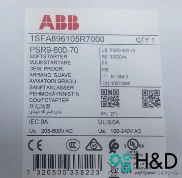 ABB 1SFA896105R7000 – PSR9-600-70 Softstarter – 9 A – 208 … 600 V AC – Neuf et scellé