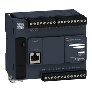 Schneider Electric TM221C24R Controllo SPS, Modicon M221, Formato compatto, 24 I/O, Modbus