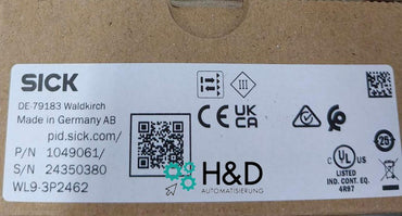 WL9-3P2462 Sick Sensore Fotoelettrico 1049061 【Nuovo e Sigillato】