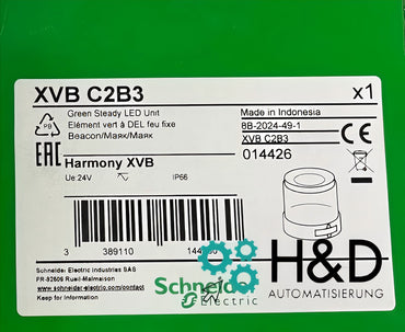 XVBC2B3 Schneider Electric lamp element green continuous light