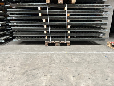 Narrow roller conveyor with belt 40cm wide