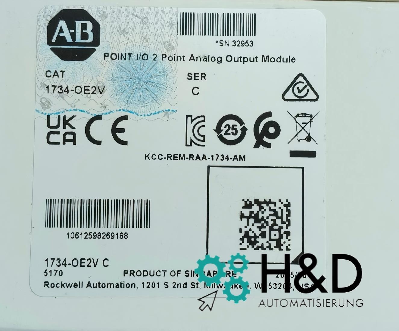 1734-OE2V   Allen-Bradley  Neuf et Scellé