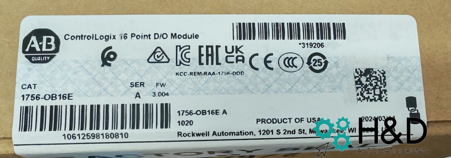 1756-OB16E  Allen-Bradley  ControlLogix 16 Point D/O Module