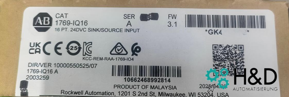 1769-IQ16 Allen-Bradley CompactLogix Neuf et Scellé