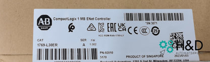 1769-L30ER Allen-bradley CompactLogix Nowy i zaplombowany