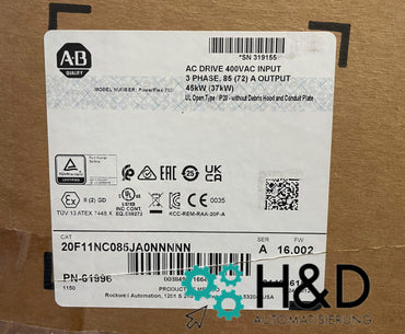 20F11NC085JA0NNNNN  Allen-Bradley   PowerFlex 753 AC Drive  New and Sealed