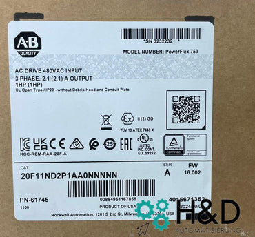 20F11ND2P1AA0NNNNN  Allen-Bradley New and Sealed
