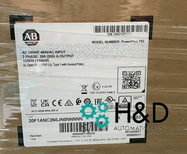 20F1ANC260JN0NNNNN   Allen-Bradley   PowerFlex 753 AC Drive  New and Sealed