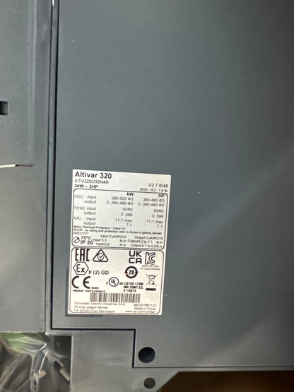 ATV320U30N4B Schneider Electric Variateur ATV320 3kW