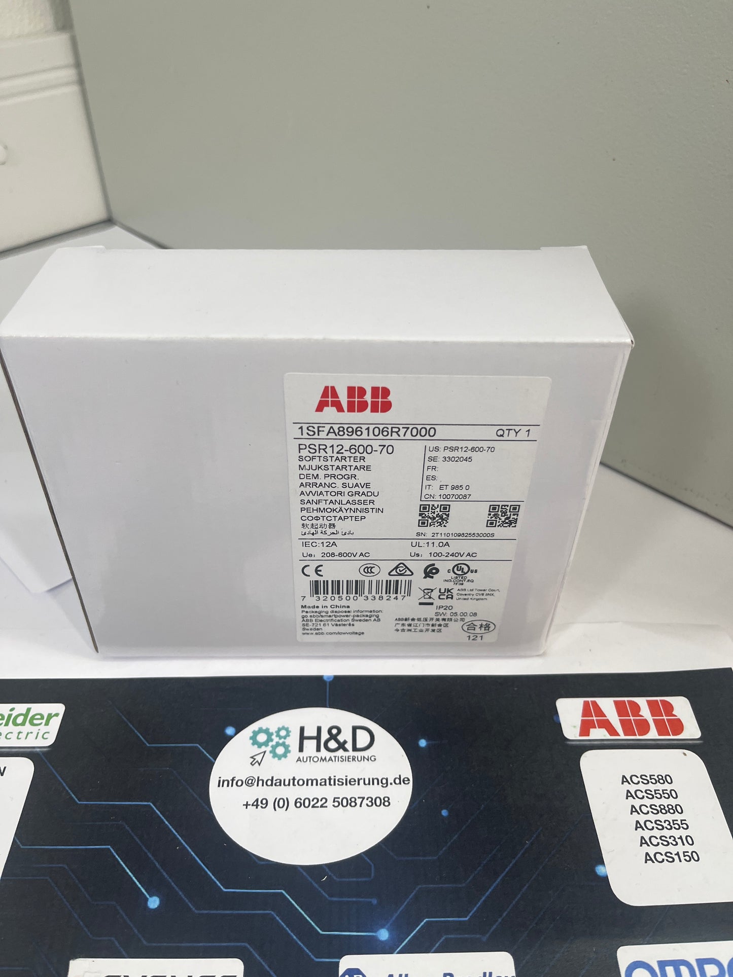 ABB PSR12-600-70 Softstarter 12A 208-600V AC 5,5kW Neu & versiegelt