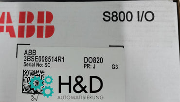 ABB 3BSE008514R1 – I/O Module – 24V DC – 8 Relay Outputs – New and Sealed