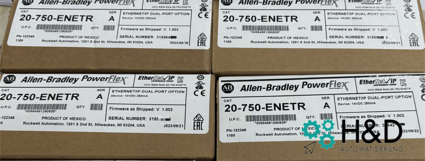 20-750-ENETR Adaptador Allen-Bradley PowerFlex 750 EtherNet-IP 【Nuevo y sellado】