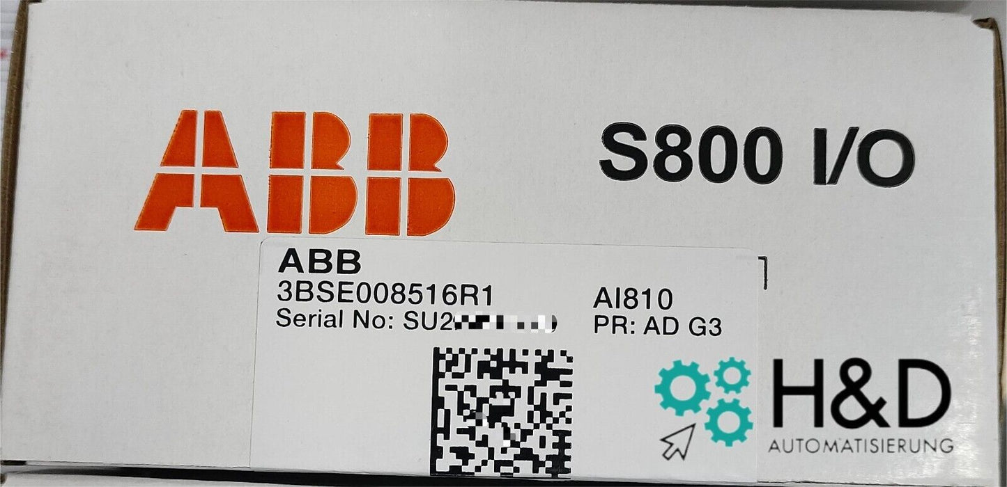 3BSE008516R1 ABB AI810 Entrada analógica 8 canales 【Nuevo y sellado】