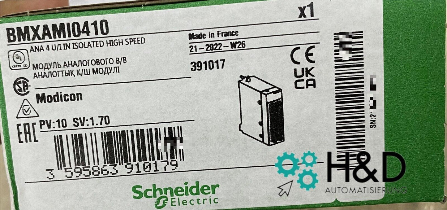 BMXAMI0410  Schneider Electric  Analog input module  New and Sealed