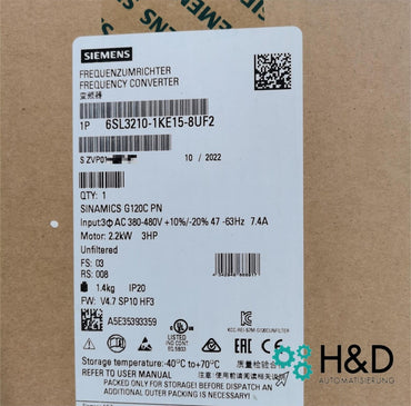 6SL3210-1KE15-8UF2 SIEMENS SINAMICS G120C Inversor 2,2 KW Nuevo y Sellado