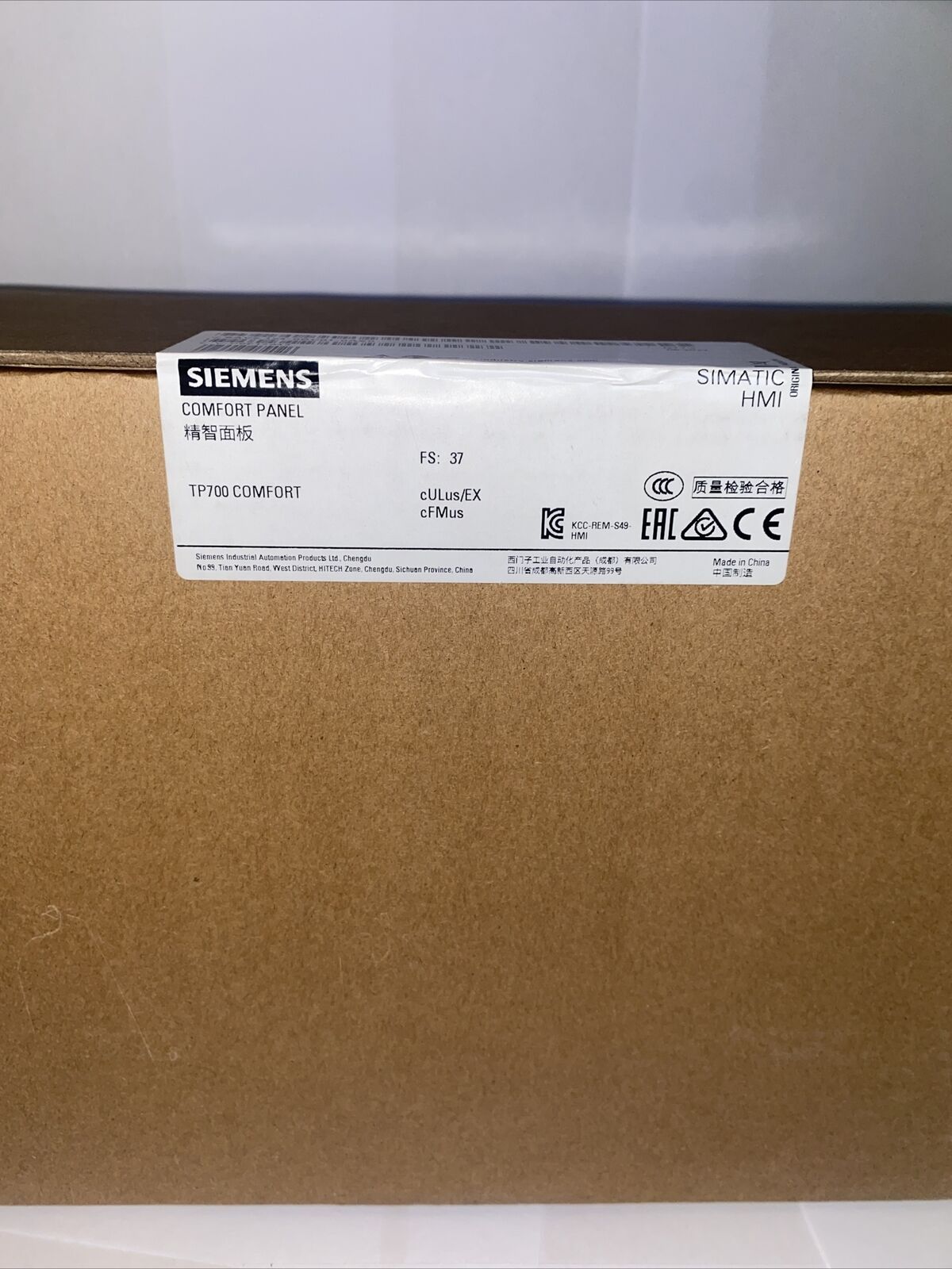 6AV2124-0GC01-0AX0 SIEMENS HMI Panel TP 700 Comfort New and Sealed