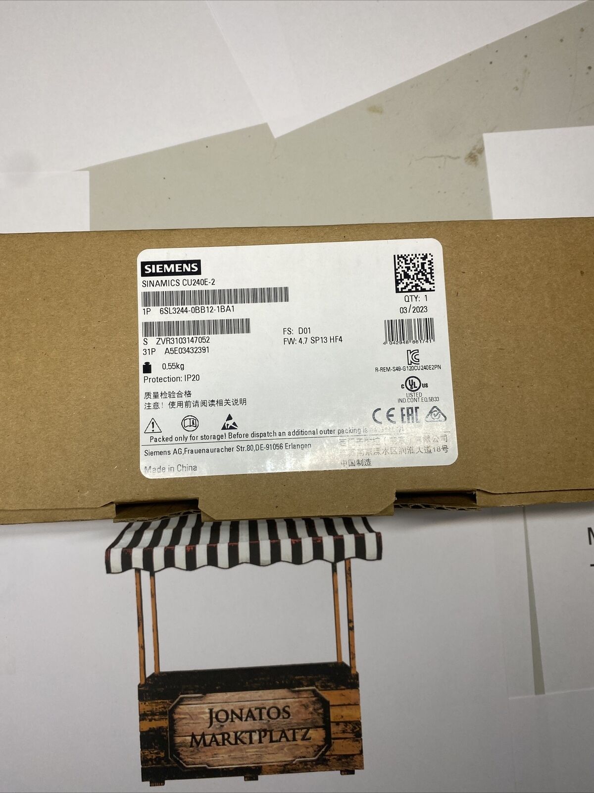 Siemens 6SL3244-0BB12-1BA1 NEU OVP  in stock