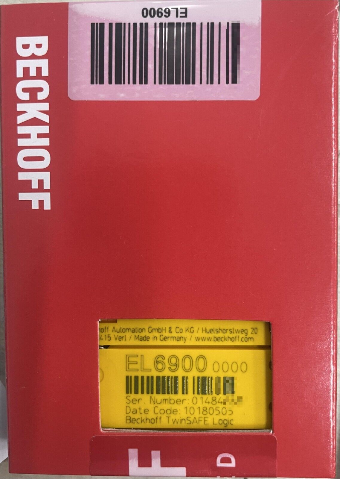 Interfaz de comunicación del terminal EL6900 Beckhoff EtherCAT 【Nuevo y sellado】