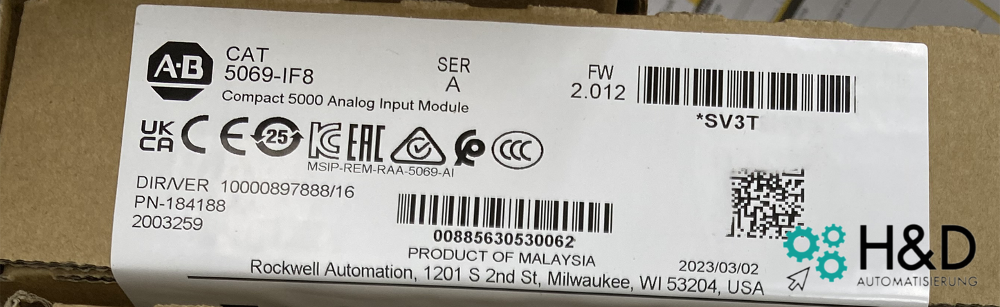 5069-IF8  Allen-Bradley  Compact I/O 8 Channel Voltage/Current Analog Input Modu