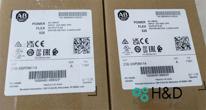 25B-D6P0N114 Allen-Bradley PowerFlex 525 2.2kW Nuevo y sellado