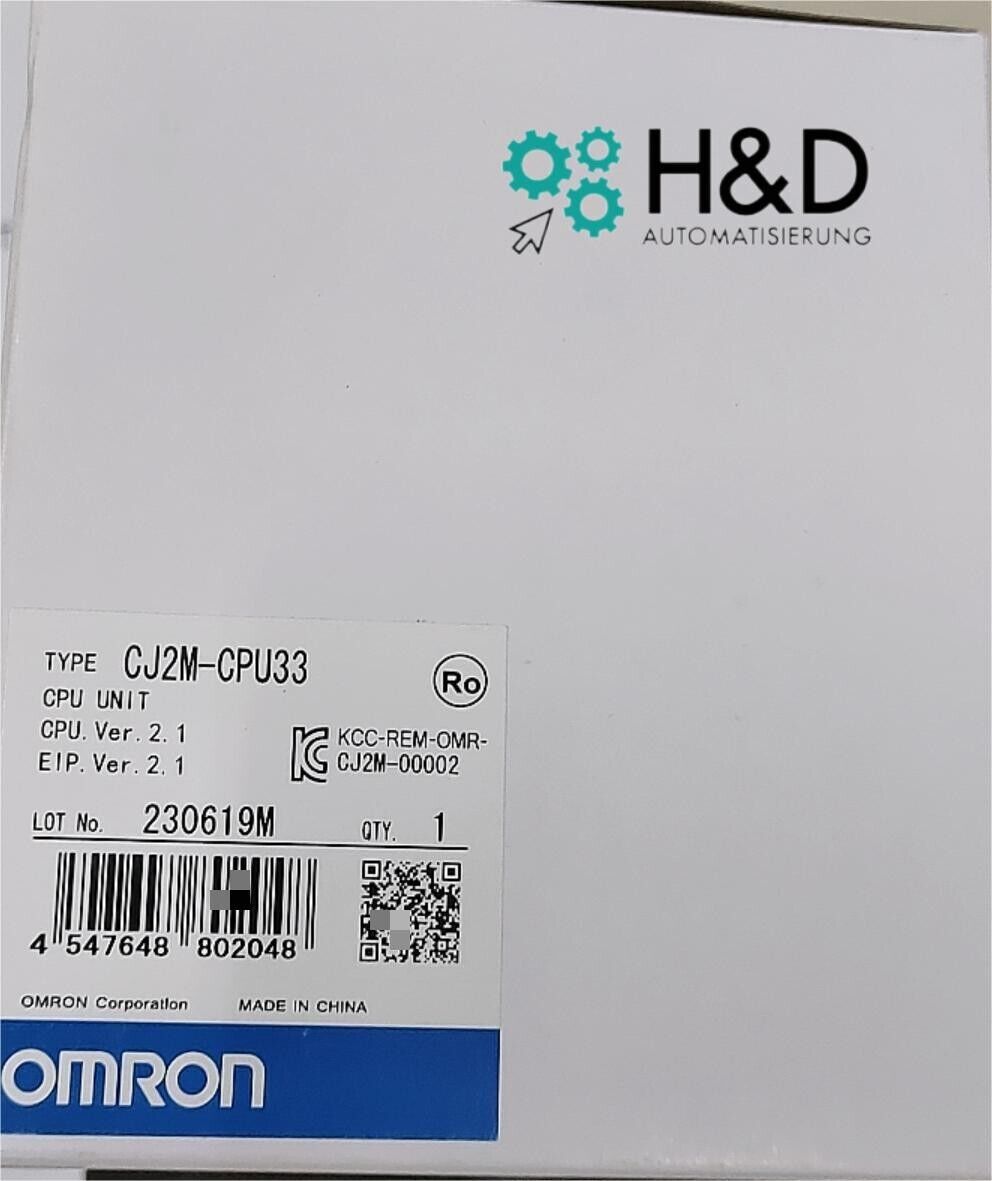 CJ2M-CPU33 CPU Omron con puerto EtherNet/IP incorporado 【Nuevo y sellado】