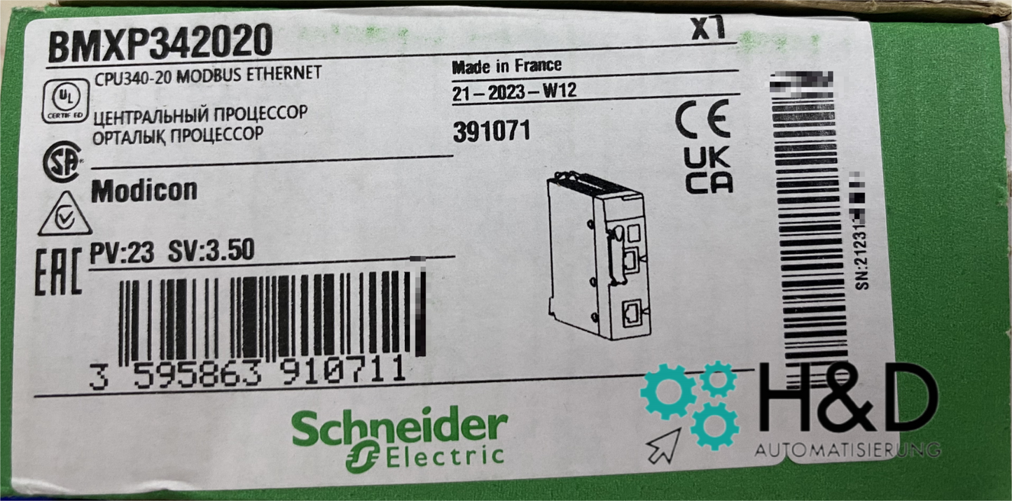 BMXP342020 Módulo CPU Schneider Electric Modicon M340 Nuevo y Sellado