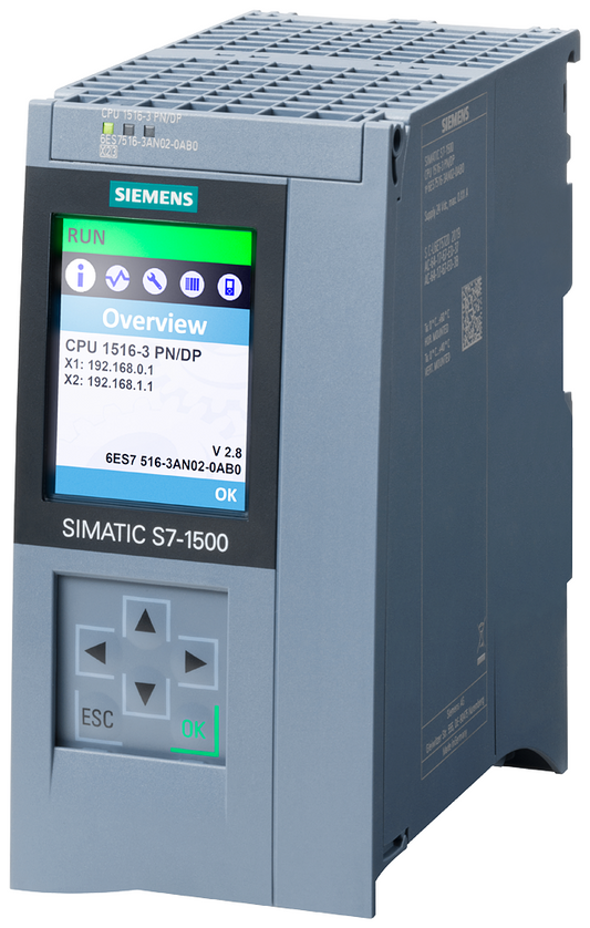 6ES7516-3AN02-0AB0 SIEMENS SIMATIC S7-1500, CPU 1516-3 PN/DP Nuevo y Sellado