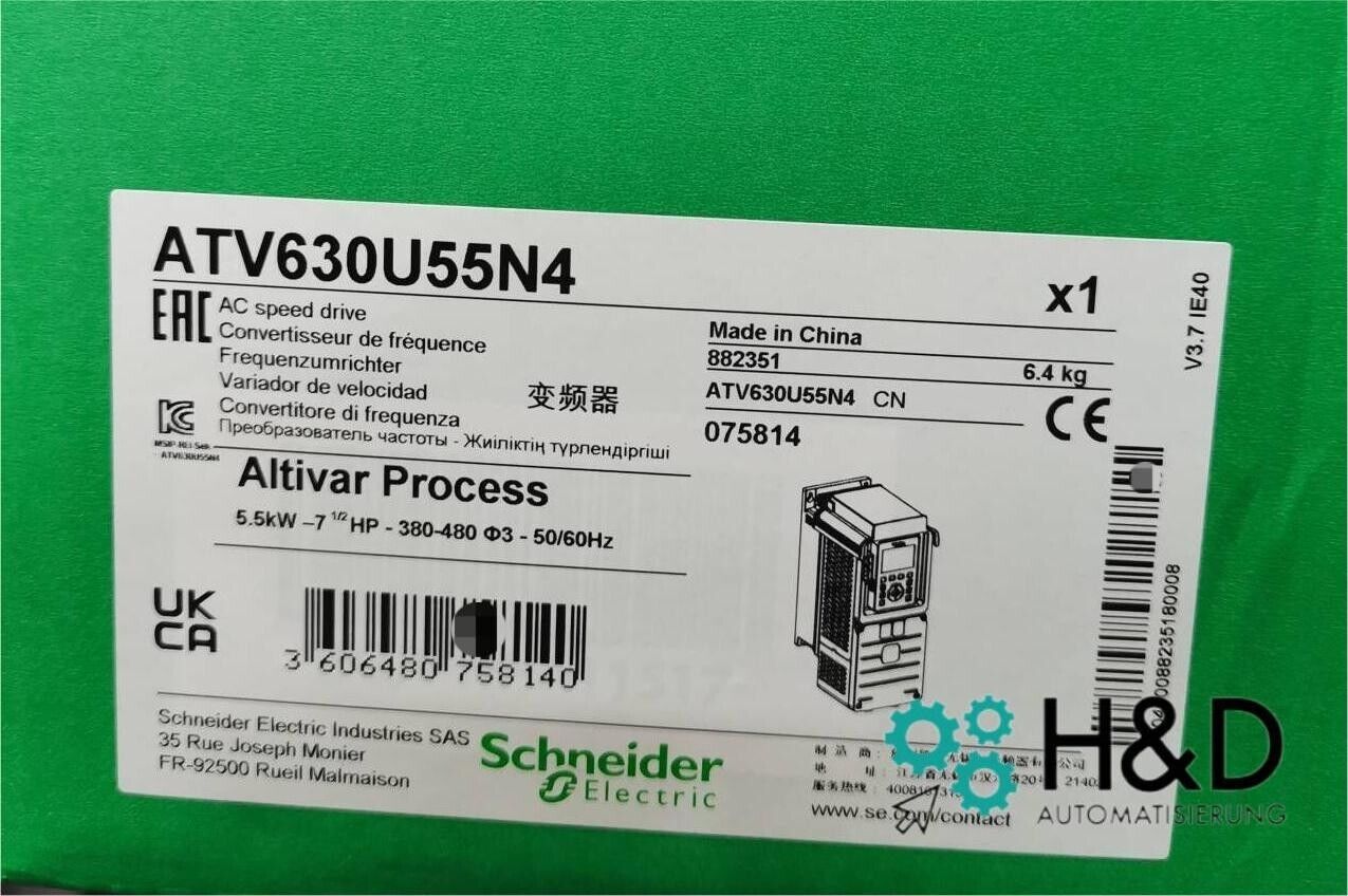 ATV630U55N4  Schneider Electric  Inverter 5.5kW  New and Sealed