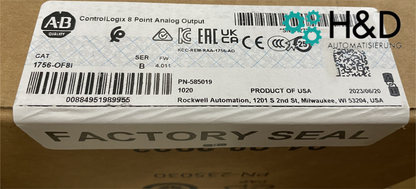 1756-OF8I Allen-Bradley ControlLogix Salida analógica de 8 puntos 【Nuevo y sellado】