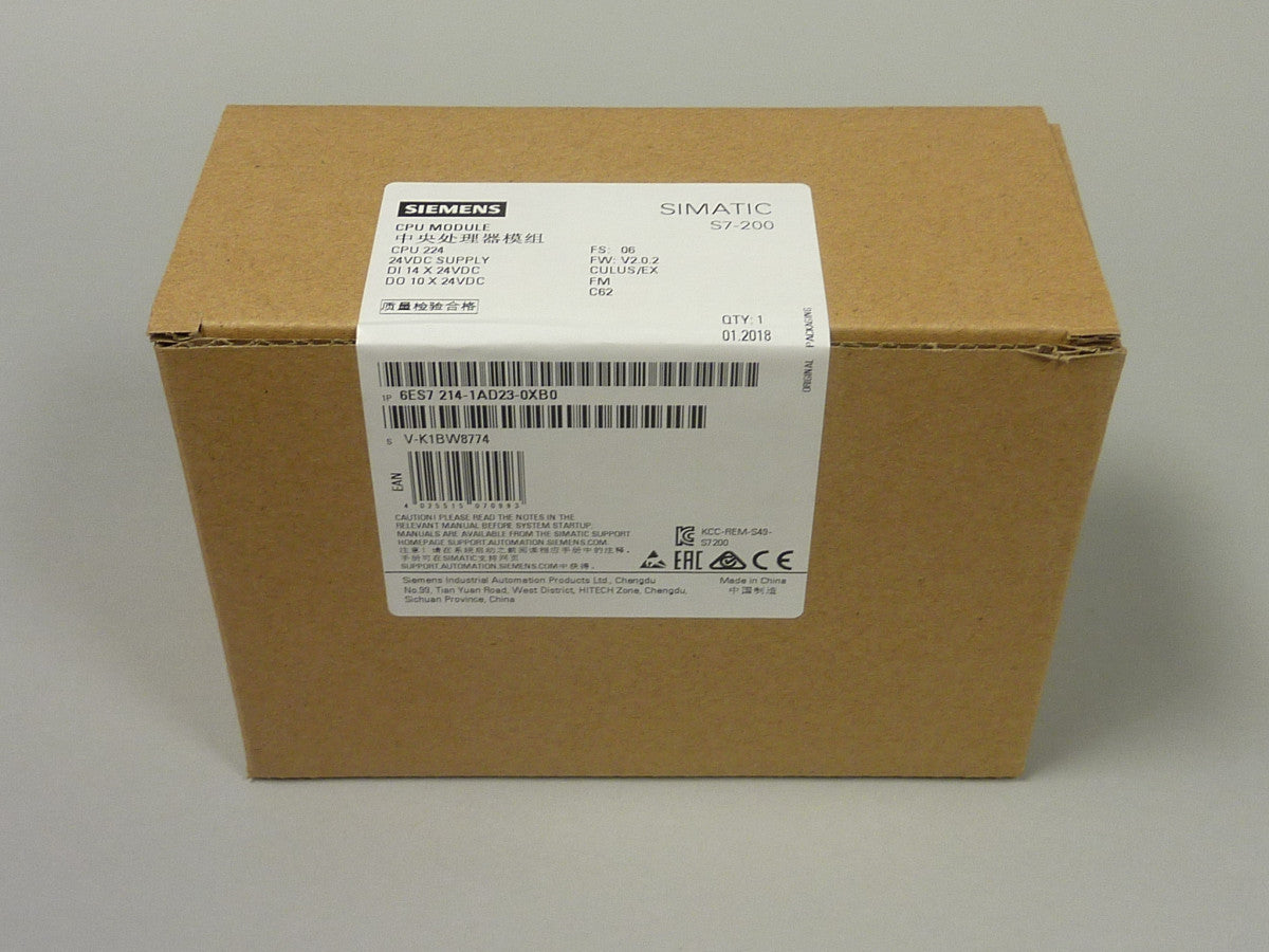 SIEMENS 6ES7214-1AD23-0XB0 in stock